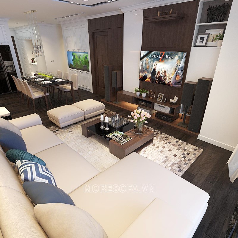 Ghế sofa góc đẹp, sang trọng cho phòng khách nhỏ